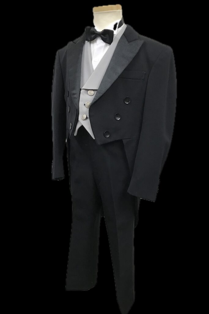 キッズタキシード【T2】黒の正式燕尾服