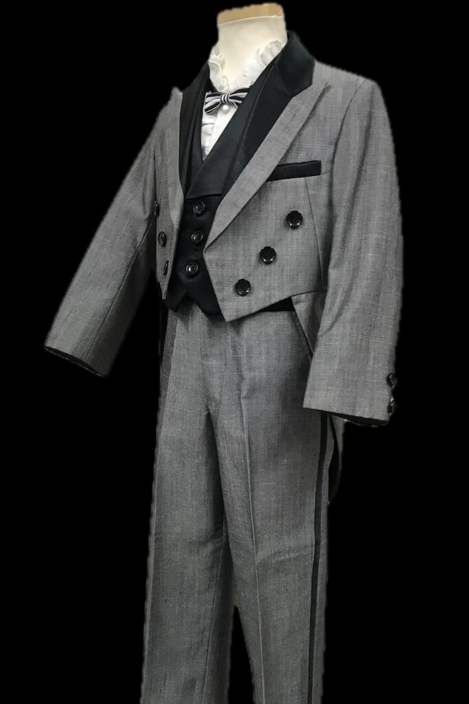 キッズタキシード【T35】シルバーエンビ服